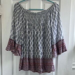 beachlunchlounge Boho 3/4 Sleeve Blouse